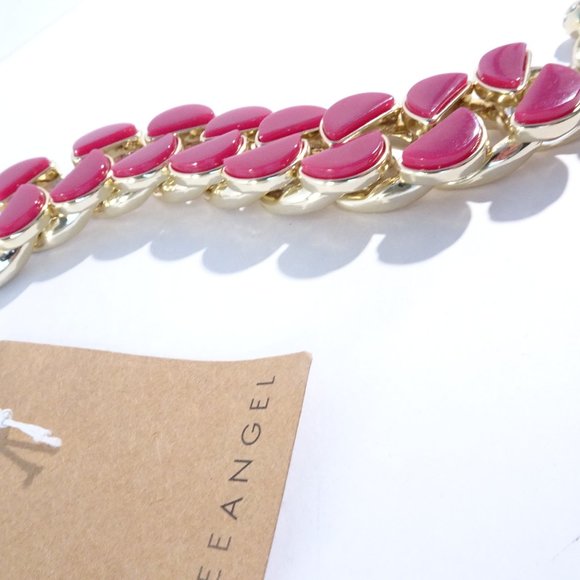 Lee Angel  Half-Moon Howlite and Steel bracelet NWT 198 - Picture 6 of 7